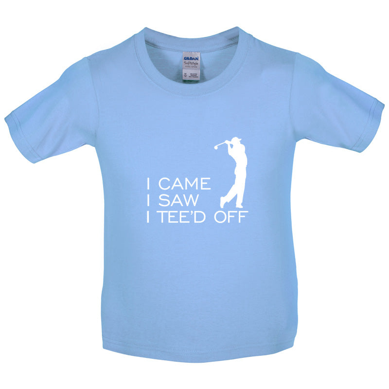 I Came I Saw I Tee'd Off Kids T Shirt