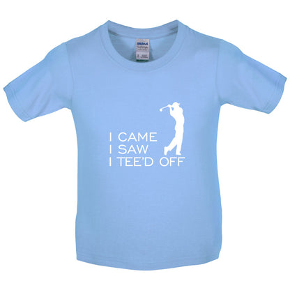 I Came I Saw I Tee'd Off Kids T Shirt