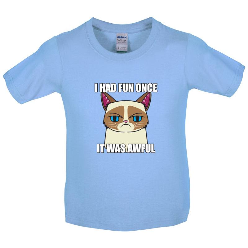 I had fun once. It was awful Kids T Shirt