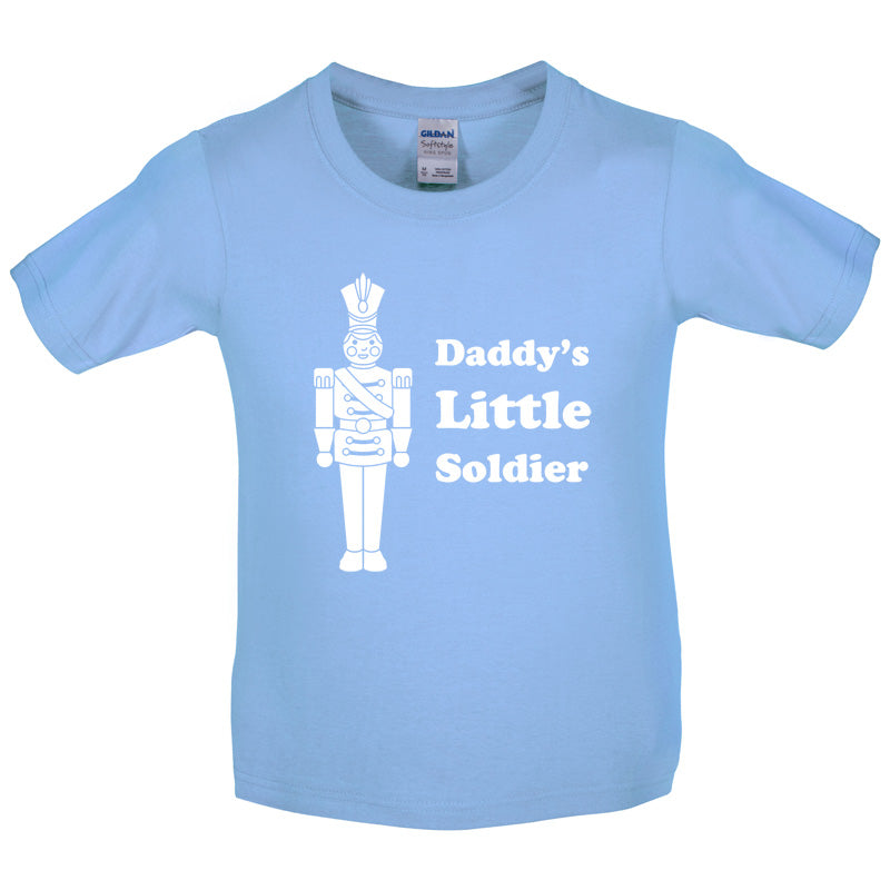 Daddy's Little Soldier Kids T Shirt