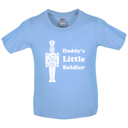 Daddy's Little Soldier Kids T Shirt