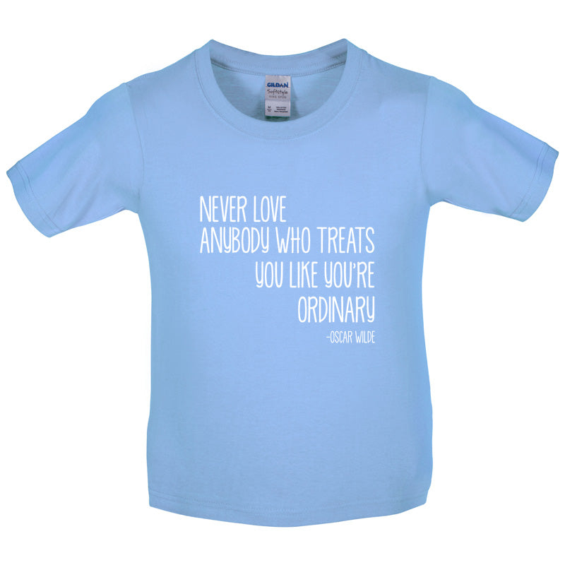 Never Love Anybody Kids T Shirt