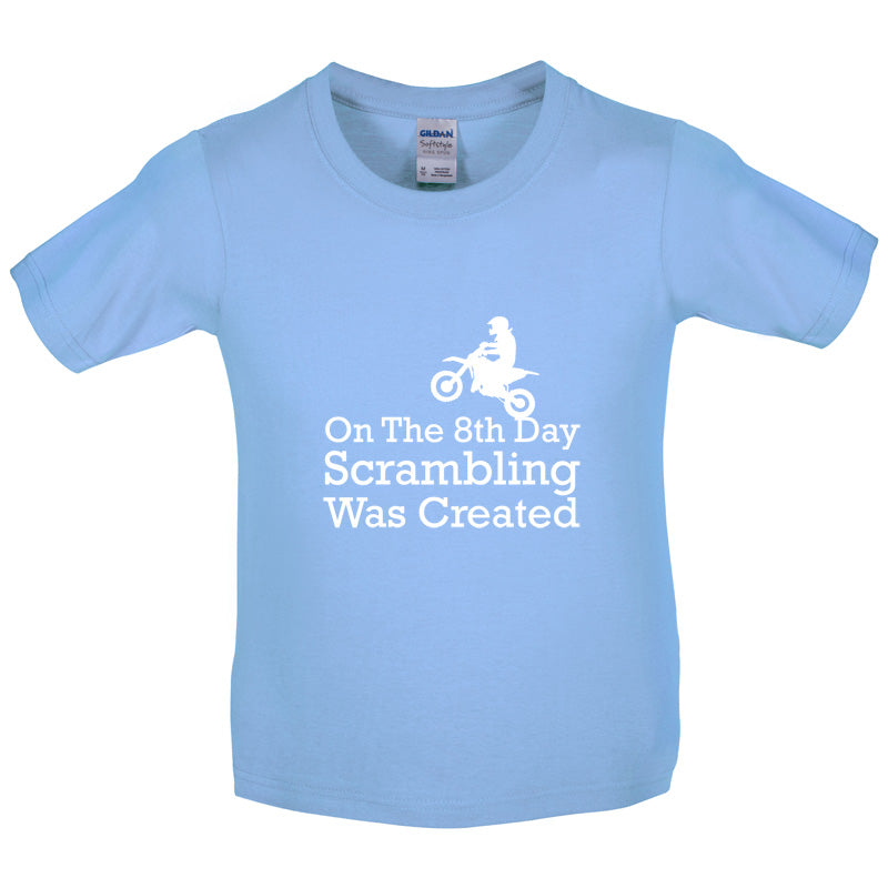 On The 8th Day Scrambling Was Created Kids T Shirt