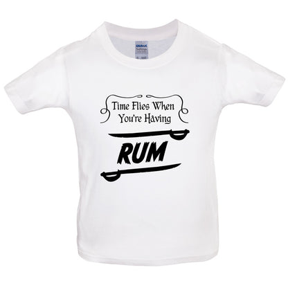 Time Flies When You're Having Rum Kids T Shirt