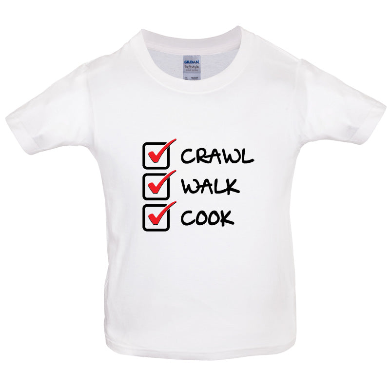 Crawl Walk Cook Kids T Shirt