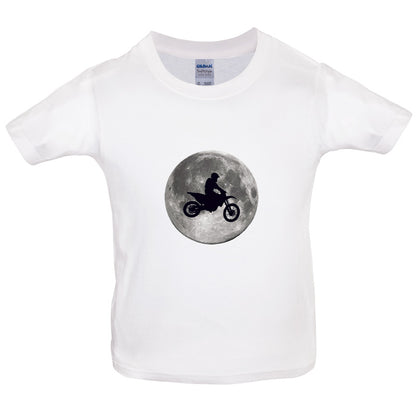 Motorcross Moon Kids T Shirt