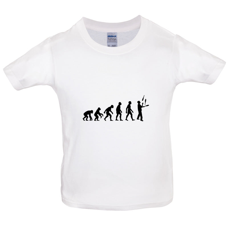 Evolution Of Man Juggler Kids T Shirt