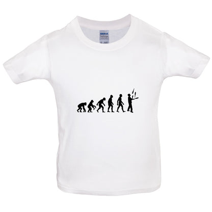 Evolution Of Man Juggler Kids T Shirt