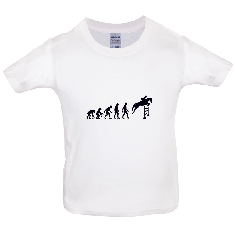 Evolution Of Man Show Jump Kids T Shirt