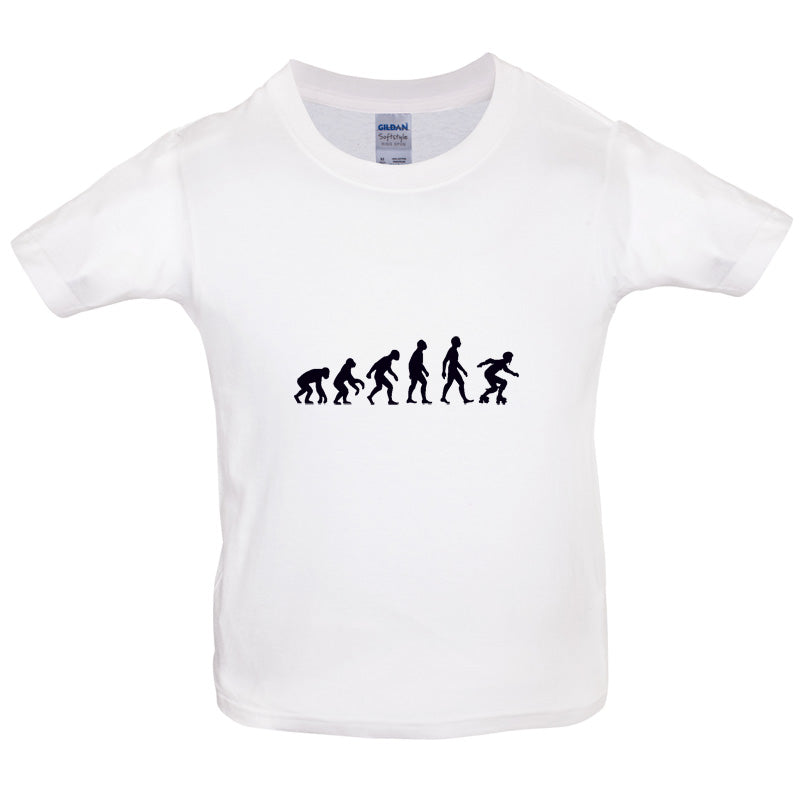 Evolution Of Man Roller Derby Kids T Shirt