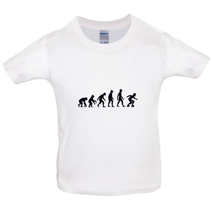 Evolution Of Man Roller Derby Kids T Shirt