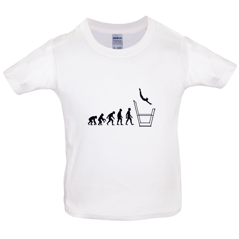 Evolution Of Man Uneven Bars Kids T Shirt