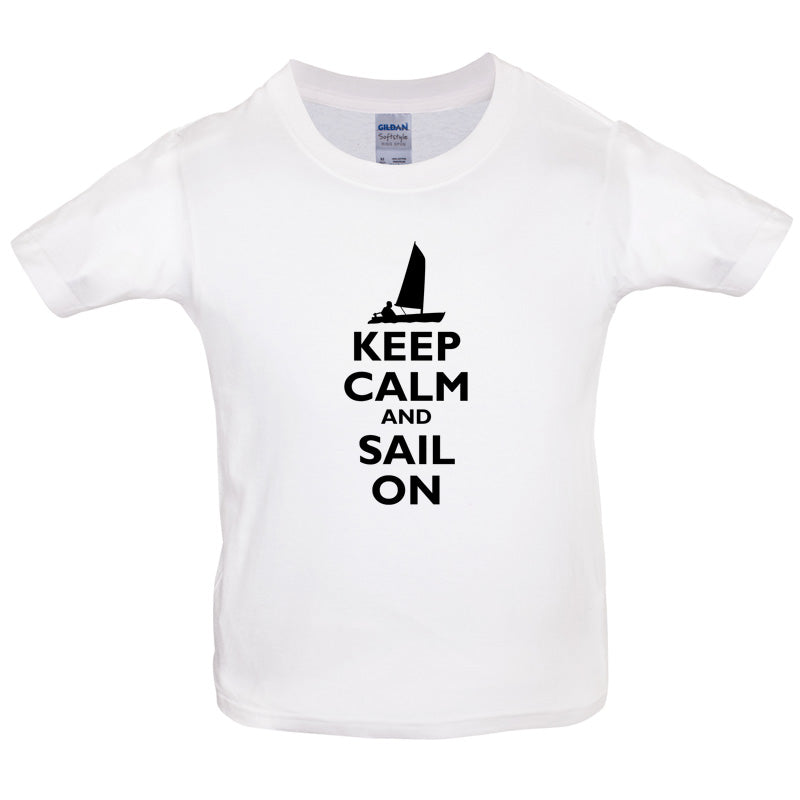 Keep Calm and Sail On Kids T Shirt