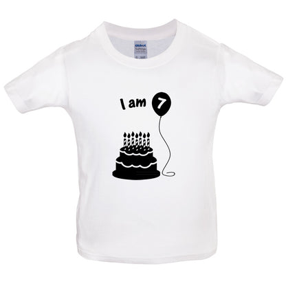 I Am 7 Kids Birthday T Shirt