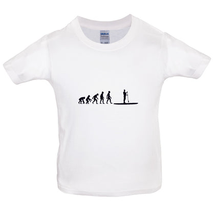 Evolution Of Man Paddle Board Kids T Shirt