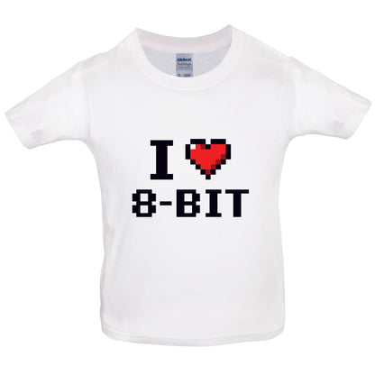 I Love 8-Bit Kids T Shirt