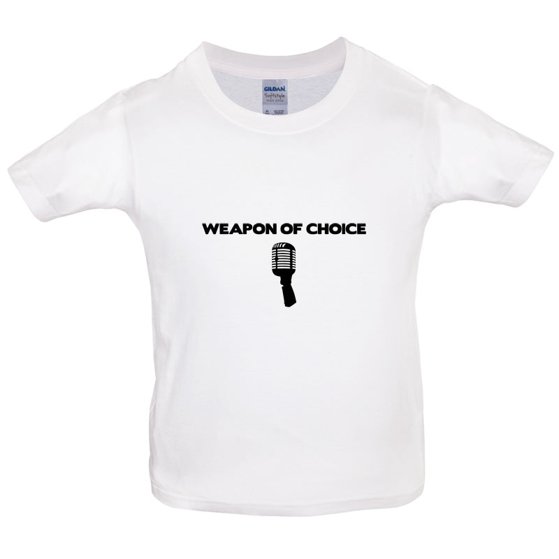 Weapon Of Choice Microphone Kids T Shirt