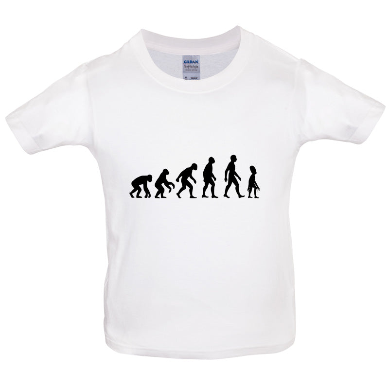 Evolution of Man Alien Kids T Shirt