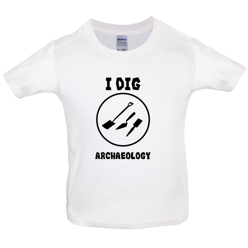 I Dig Archaeology Kids T Shirt