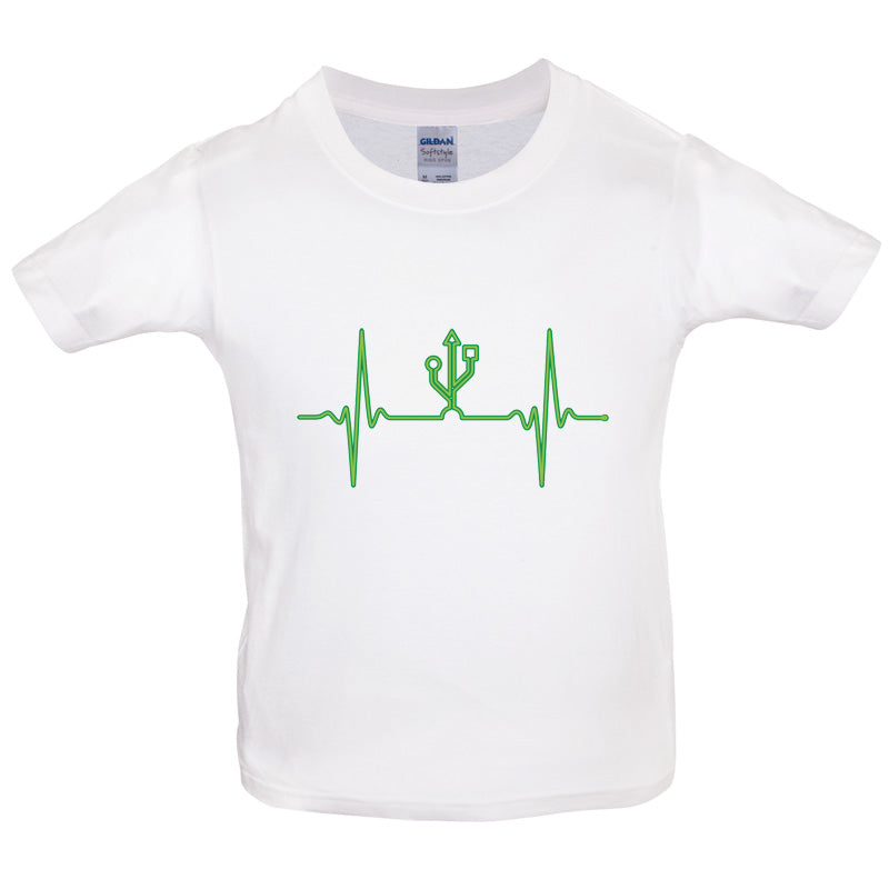 Heartbeat USB Kids T Shirt