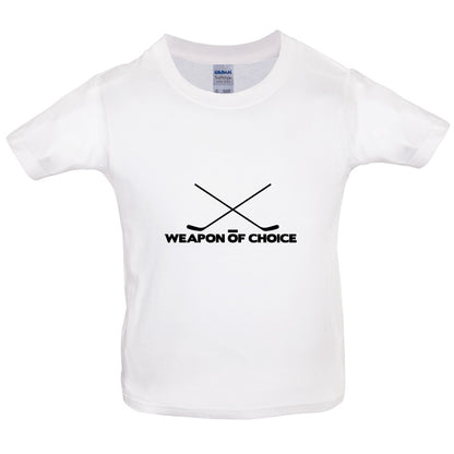 Weapon Of Choice Ice Hockey Kids T Shirt