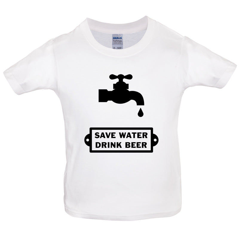 Save Water Drink Beer Kids T Shirt