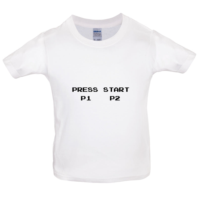 Press Start P1 P2 Kids T Shirt