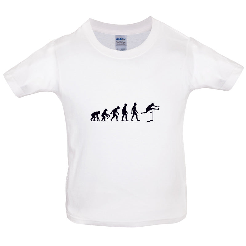 Evolution Of Man Hurdles Kids T Shirt