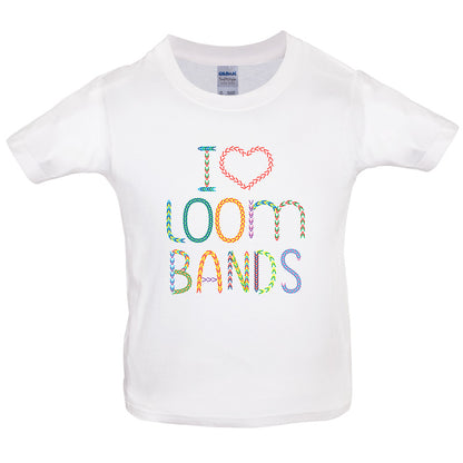 I Love Loom Bands Kids T Shirt