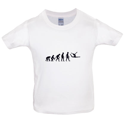 Evolution Of Man Floor Gymnastics Kids T Shirt