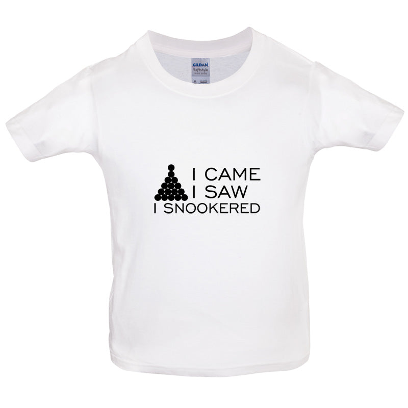 I Came I Saw I Snookered Kids T Shirt