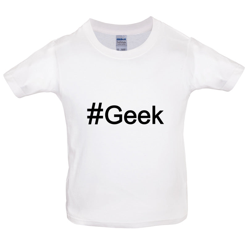 #Geek (Hashtag) Kids T Shirt