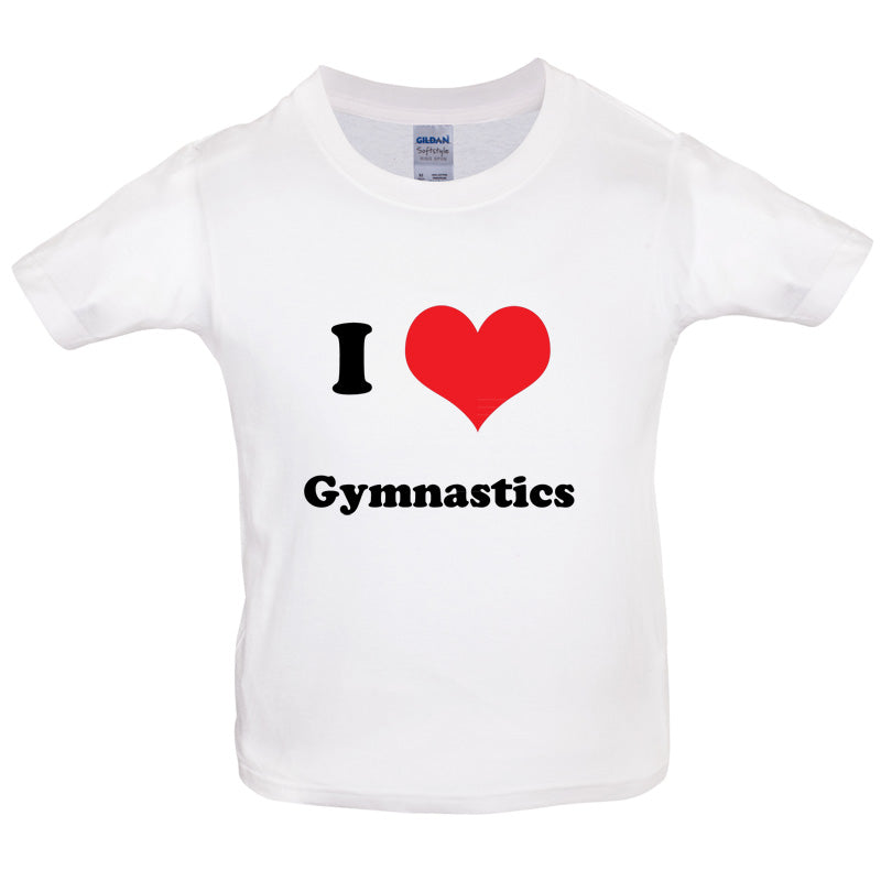 I Love Gymnastics Kids T Shirt