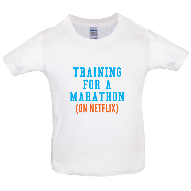 Training For A Marathon On Netflix Kids T Shirt