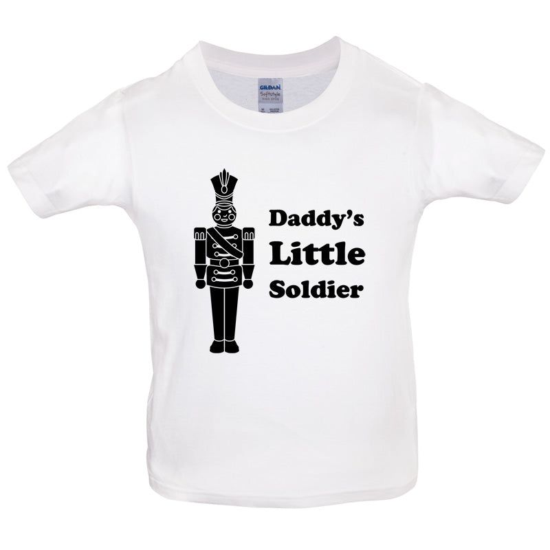 Daddy's Little Soldier Kids T Shirt