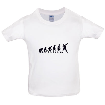 Evolution Of Man Shot Put Kids T Shirt