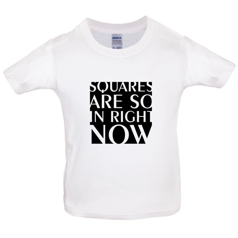 Squares Are So In Right Now Kids T Shirt