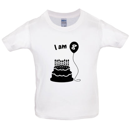 I Am 8 Kids Birthday T Shirt