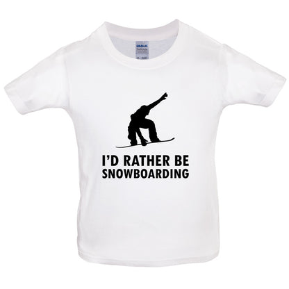 I'd Rather Be Snowboarding Kids T Shirt