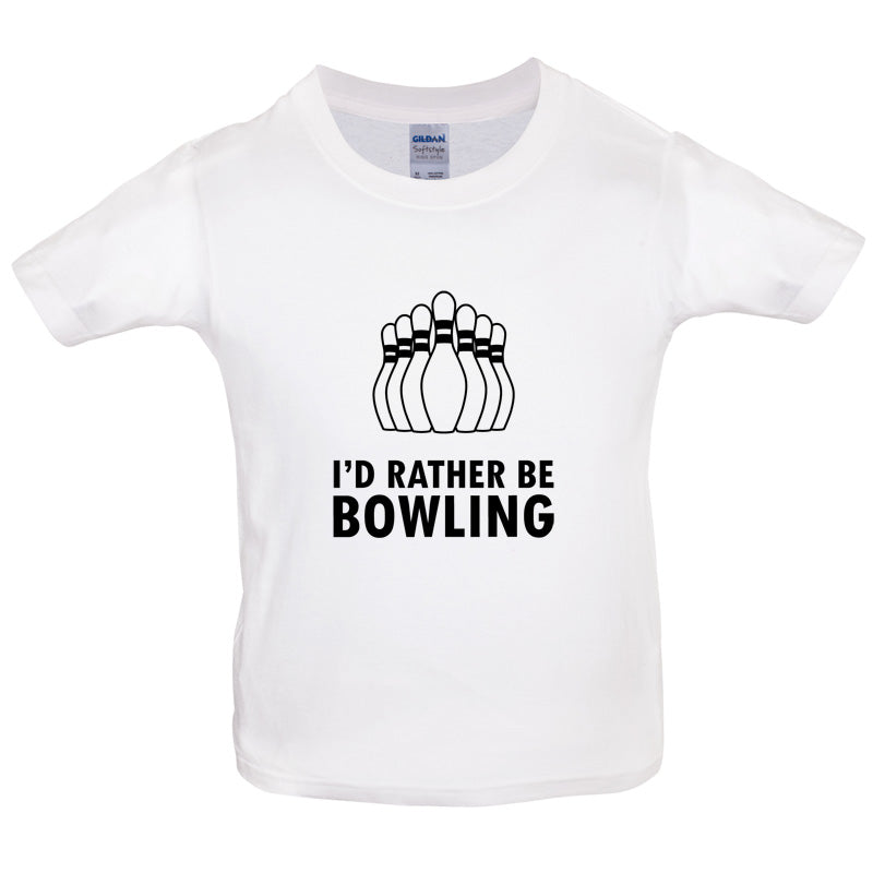 I'd Rather Be Bowling Kids T Shirt