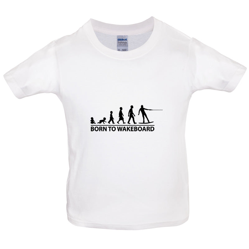 Born To Wakeboard Kids T Shirt