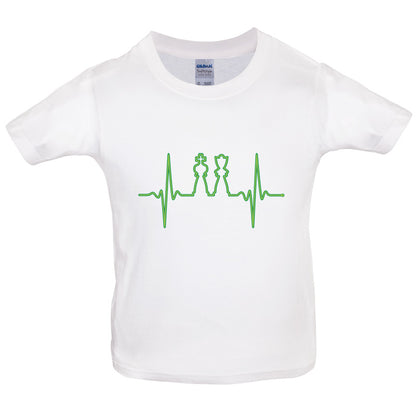 Heartbeat Chess Kids T Shirt