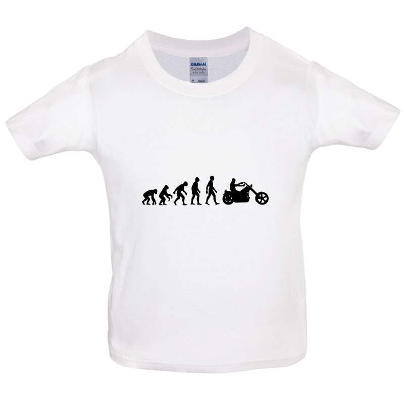 Evolution Of Man Chopper Motorcycle Kids T Shirt