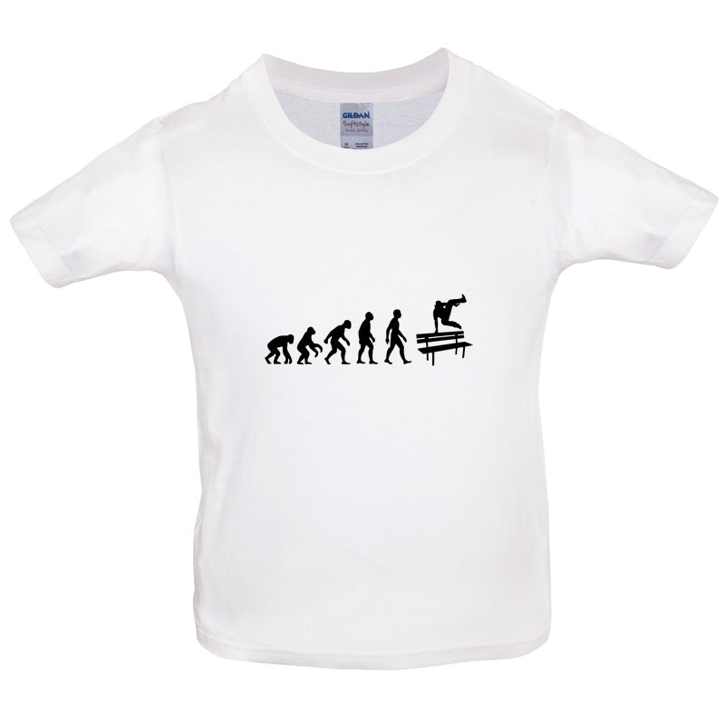 Evolution Of Man Freerunning Kids T Shirt