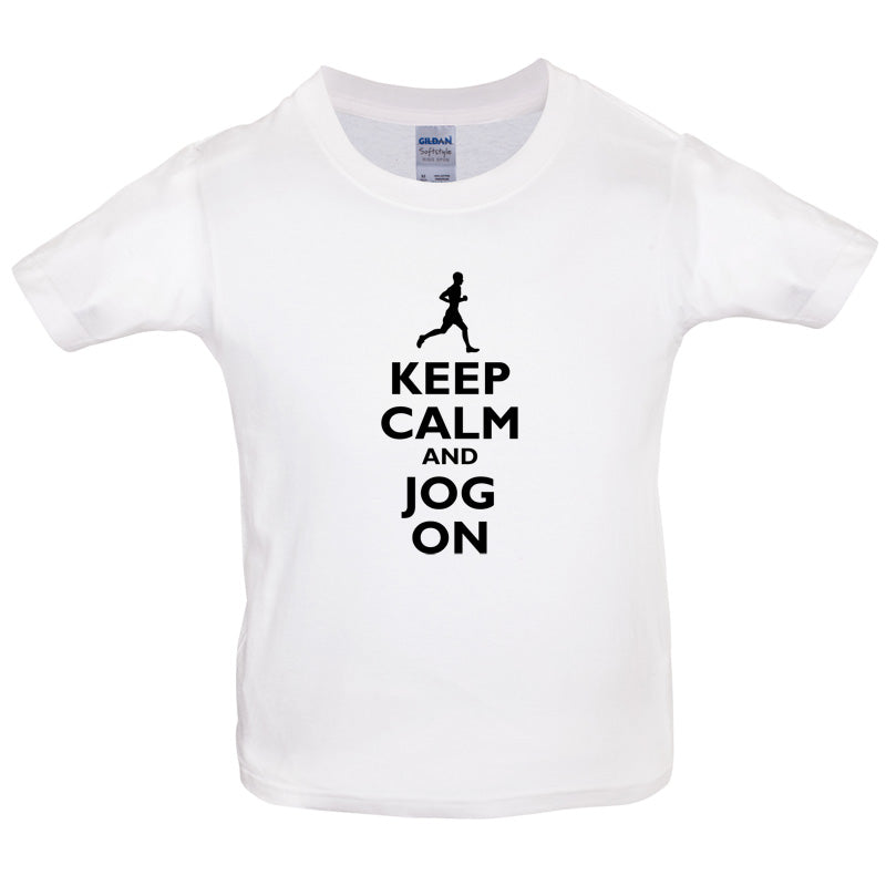 Keep Calm And Jog On Kids T Shirt