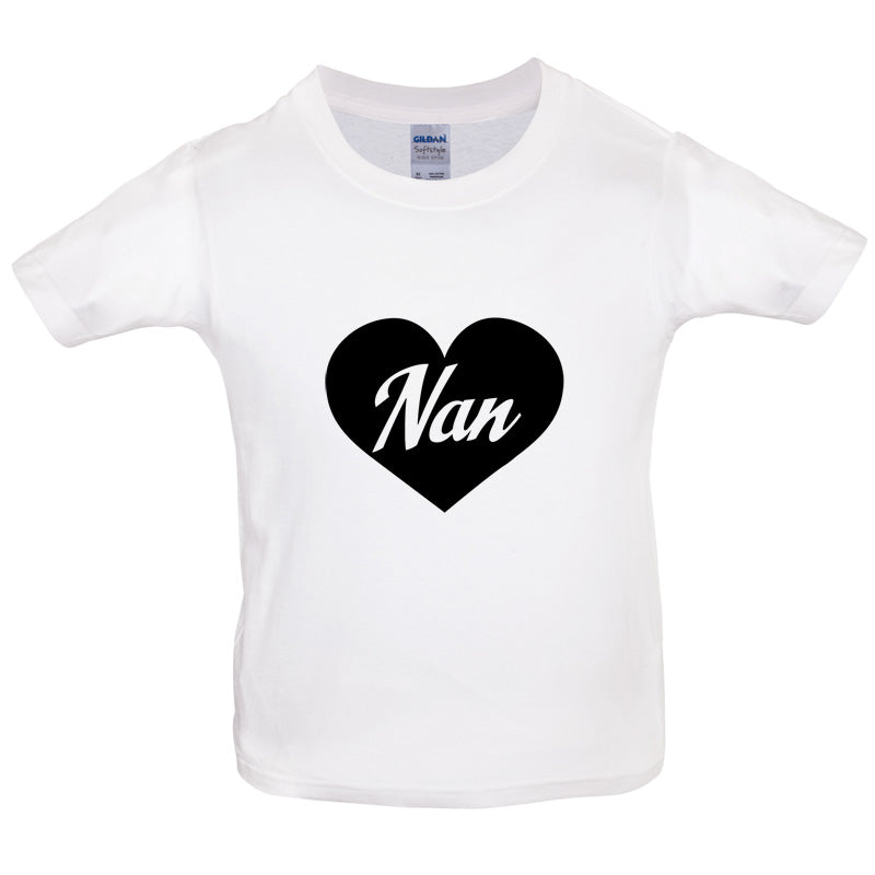 Heart Nan Kids T Shirt