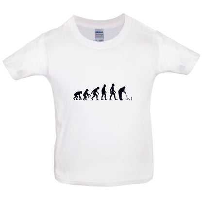 Evolution Of Man Croquet Kids T Shirt