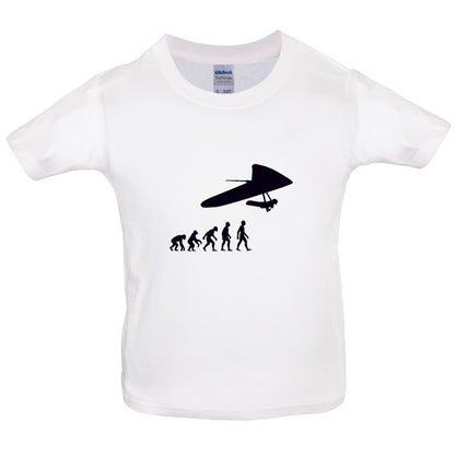 Evolution Of Man Hang Glider Kids T Shirt