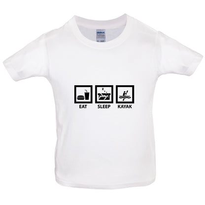 Eat Sleep Kayak Kids T Shirt