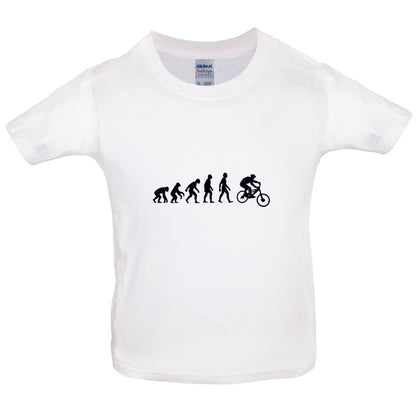 Evolution Of Man Mountain Bike Kids T Shirt